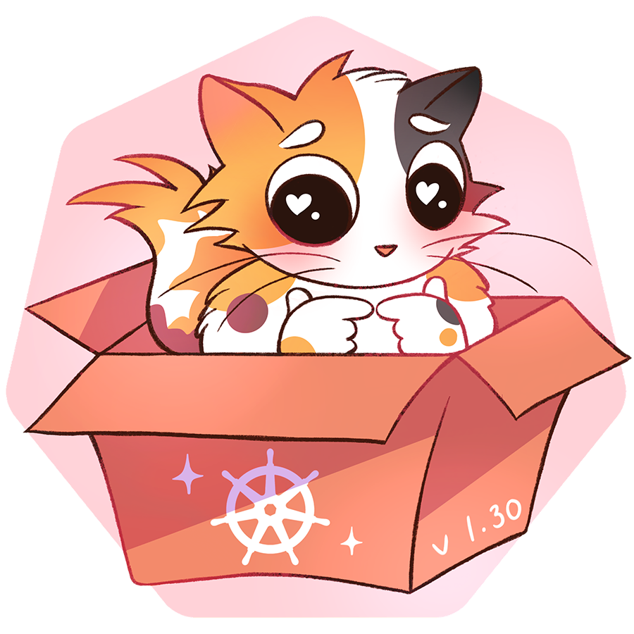 Uwubernetes (espresso, the cat) - logo for Kubernetes v1.30
